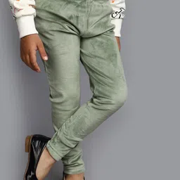 V-Mart Girls Ankle Length Velvet Leggings-picture-0