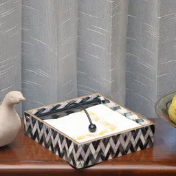 DULI Grey Printed Tissues & Napkin Holder image 1