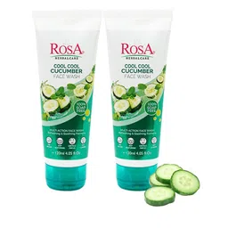 ROSA Set Of 2 Cucumber Face Wash Control Pimple Dry Refreshing & Soothing Skin-120ml Each image 1