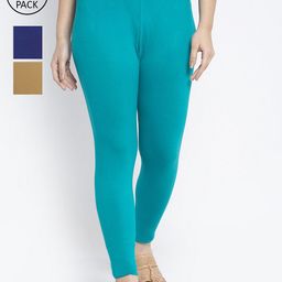 GRACIT Women Pack Of 3 Solid Ankle-Length Leggings-image-51