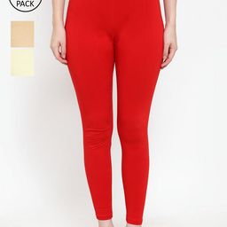 GRACIT Women Pack Of 3 Solid Ankle-Length Leggings-image-85