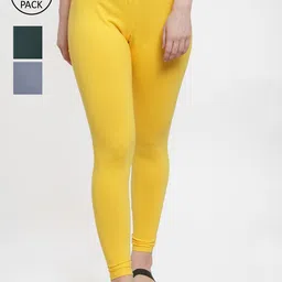 Jinfo Women Pack of 3 Solid Ankle Length Leggings-picture-6