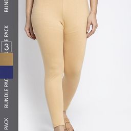 GRACIT Pack Of 3 Ankle-Length Leggings-image-19