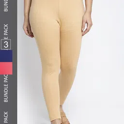 GRACIT Pack Of 3 Ankle-Length Leggings-image-52