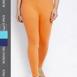 GRACIT Pack Of 3 Ankle-Length Leggings-image-21
