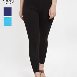 Jinfo Pack of 3 Mid-Rise Ankle Length Leggings-picture-8