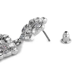 Accessorize London Transparent Geometric Drop Earrings image 4