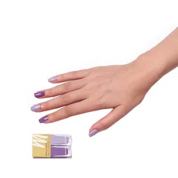 MyGlamm Set of 2 High Gloss 2 IN 1 Nail Paint 10 ml Each - Wine Tasting image 4