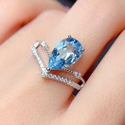 Designs & You Silver-Plated Teardrop Designed AD-Stone Studded Finger Ring image 5