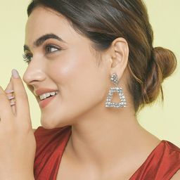 Accessorize London Transparent Geometric Drop Earrings image 5