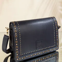 Abelardo De Moda Embellished Leather Structured Sling Bag-31