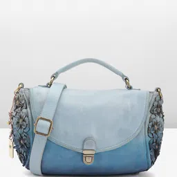 ART N VINTAGE Floral Leather Structured Sling Bag-58