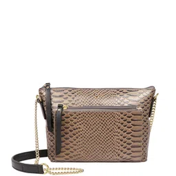 Hidesign Brown Metallic-Toned Textured Leather Sling Bag-picture-31