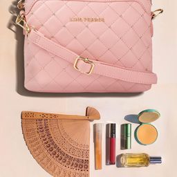 Lino Perros Women Pink Quilted Sling Bag-22