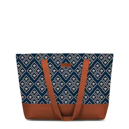 The Purple Tree Geometric Printed Tote Bag-45