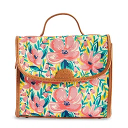 TEAL BY CHUMBAK Floral Printed Structured Canvas Sling Bag image 2