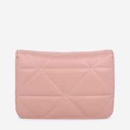 Black Spade Peach-Coloured Textured Structured Sling Bag with Quilted image 3