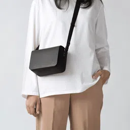 DailyObjects Leather Structured Sling Bag with Zip Wallet image 5