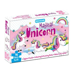 Dreamland Magical Unicorn Jigsaw Colouring Book-picture-18