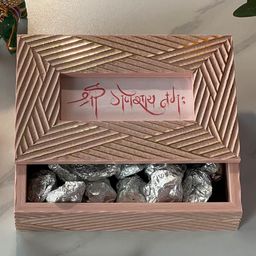 Art Street Pink & Beige Textured Diwali Festive Gifting Box-image-80