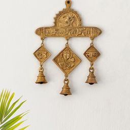 ExclusiveLane Shubh Labh Ganesha Brass Wall Hanging Dcor-image-55
