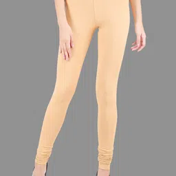 SPIFFY Beige Churidar Leggings-image-4