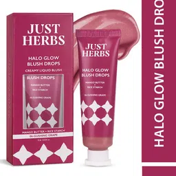 Just Herbs Halo Glow Blush Drops Creamy Liquid Blush 10ml - Gushing Grape 06-37