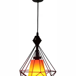 Areezo Black & Orange Abstract Shaped Ceiling Lamp-image-77