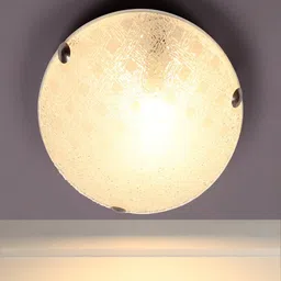 MFD HOME FURNISHING White & Cream-Coloured Glass Quirky Ceiling Lamp-image-45