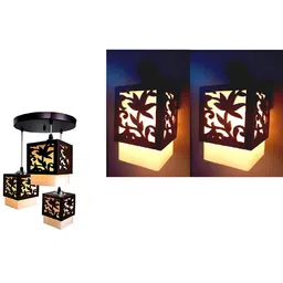 Areezo Brown & Yellow 2 Pieces Ceiling Lamps-image-96