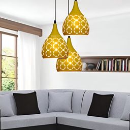 BrightLyt Yellow Contemporary Aluminium Spherical Ceiling Lamp-54