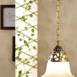 Areezo Gold-Toned Aluminium Bell Shaped Ceiling Lamp-picture-45