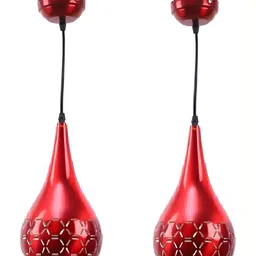 Areezo Red 2 Pieces Textured Ceiling Lamps-31