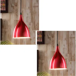Areezo Red Bell Shaped Ceiling Lamp-picture-38
