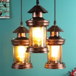 foziq Copper-Toned Solid Ceiling Lamp-image-5