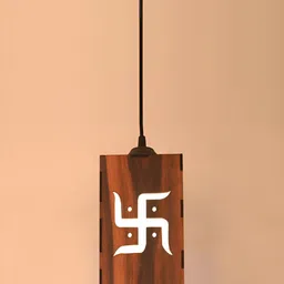 Gojeeva Brown Textured Traditional Ceiling Lamp With Adjustable Cord image 5