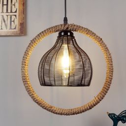 foziq Black & Gold-Toned Textured Contemporary Ceiling Lamp-26