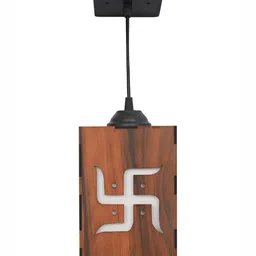 Gojeeva Brown Textured Traditional Ceiling Lamp With Adjustable Cord image 2