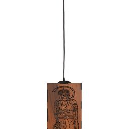 Gojeeva Brown 2 pieces Textured Wooden Ceiling Lamp With Adjustable Cord image 4