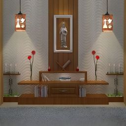 Gojeeva  Brown Rectangle Textured Wooden Traditional Ceiling Lamp-16
