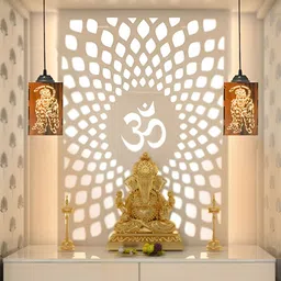 Gojeeva Brown Rectangle Textured Wooden Traditional Ceiling Lamp-70