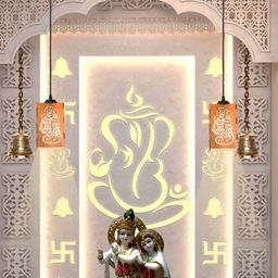 Gojeeva Brown and White 2 Pieces Wooden 10 Watts  Rectangular Traditional Ceiling Lamps-8