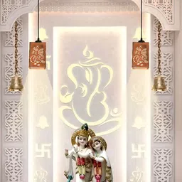Gojeeva Brown 2 Pieces Wooden 10 Watts Traditional Ceiling Lamp-48
