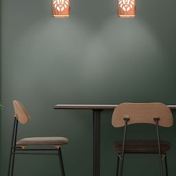 Gojeeva Brown 4 Pieces Textured Wooden Ceiling Lamp With Adjustable Cord-22