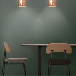 Gojeeva Brown & White 4 Pieces Textured Contemporary Wooden Ceiling Lamps-32