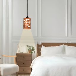 Gojeeva Brown 4 Pieces Textured Wooden Ceiling Lamp With Adjustable Cord-12