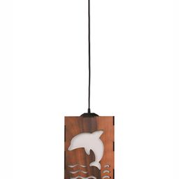 Gojeeva Brown 4 Pieces Textured Wooden Ceiling Lamp With Adjustable Cord image 5