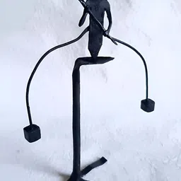 Peepul Tree Black Tribal Figurine Showpiece-99