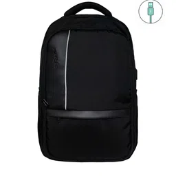 F Gear Unisex Black Backpack with USB Charging Port-61