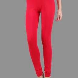 SPIFFY Women Red Solid Leggings-image-85